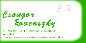 csongor rovenszky business card